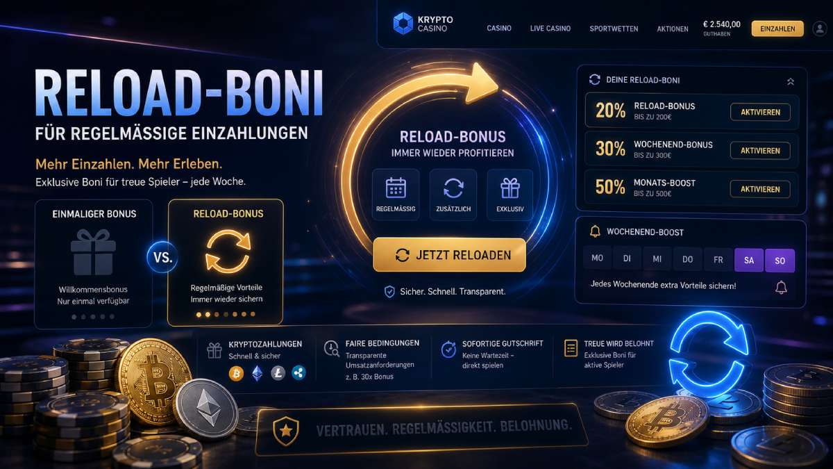 Reload-Boni in Krypto Casinos
